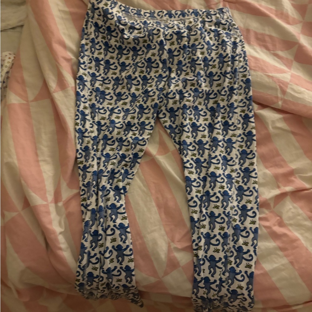 Blue monkey roller rabbit pants